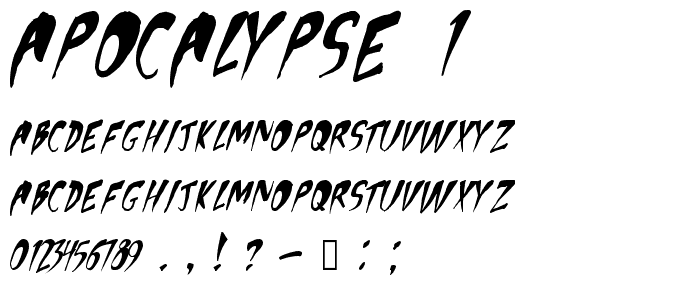 Apocalypse 1 font